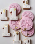 Happy Birthday x Number Cookies